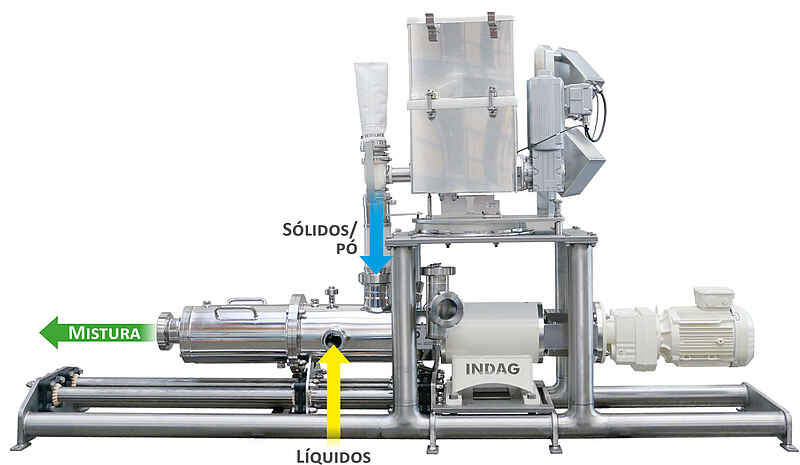Estrutura de um misturador de sólidos-líquidos
