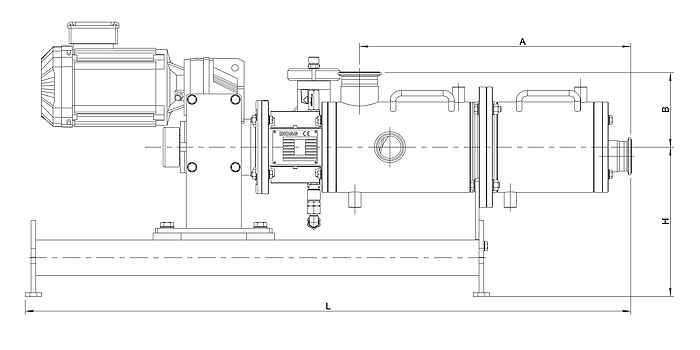 INDAG DLM/FS Solid-liquid mixer dimension Drawing